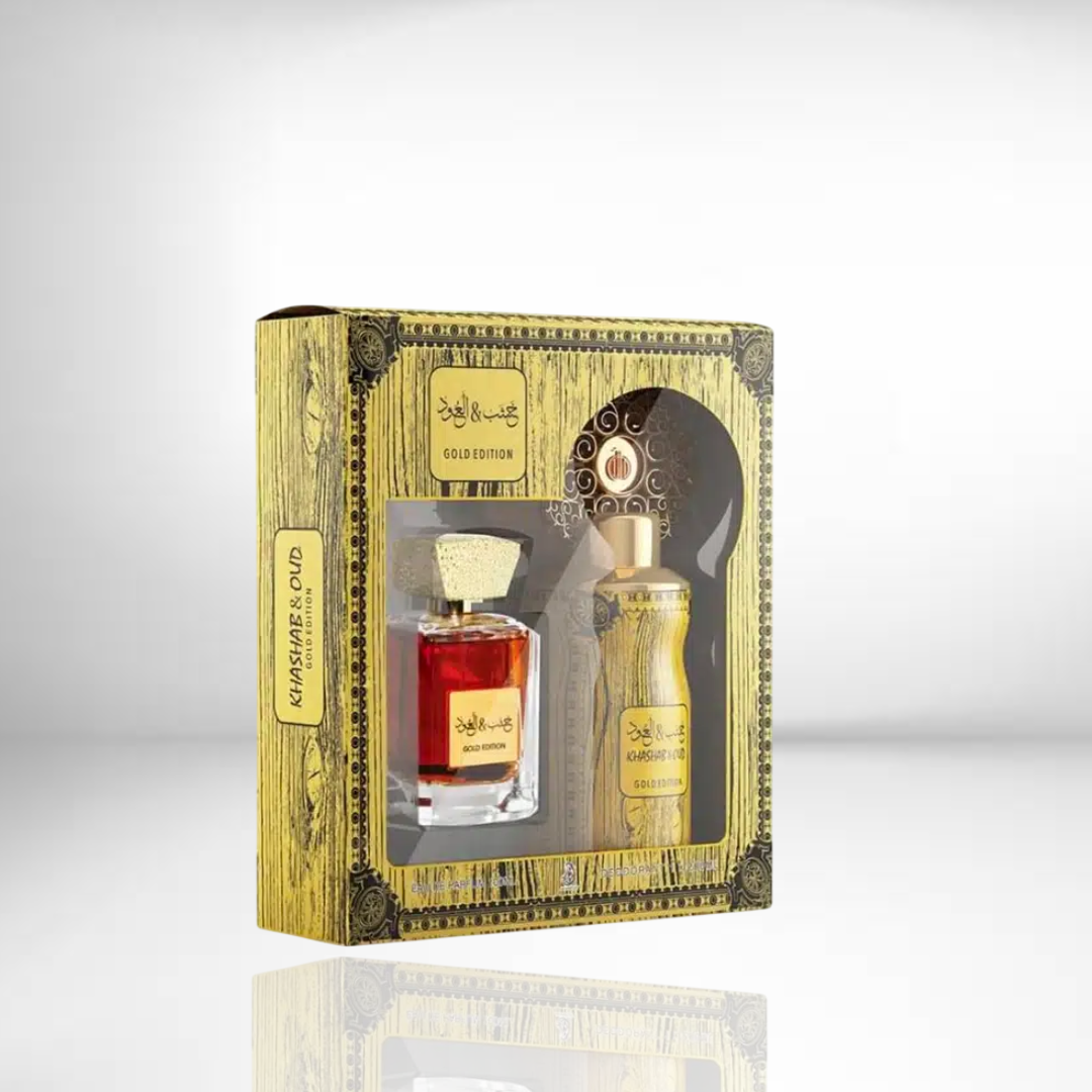Coffret Parfum Khashab & Oud Gold Édition –Pour homme