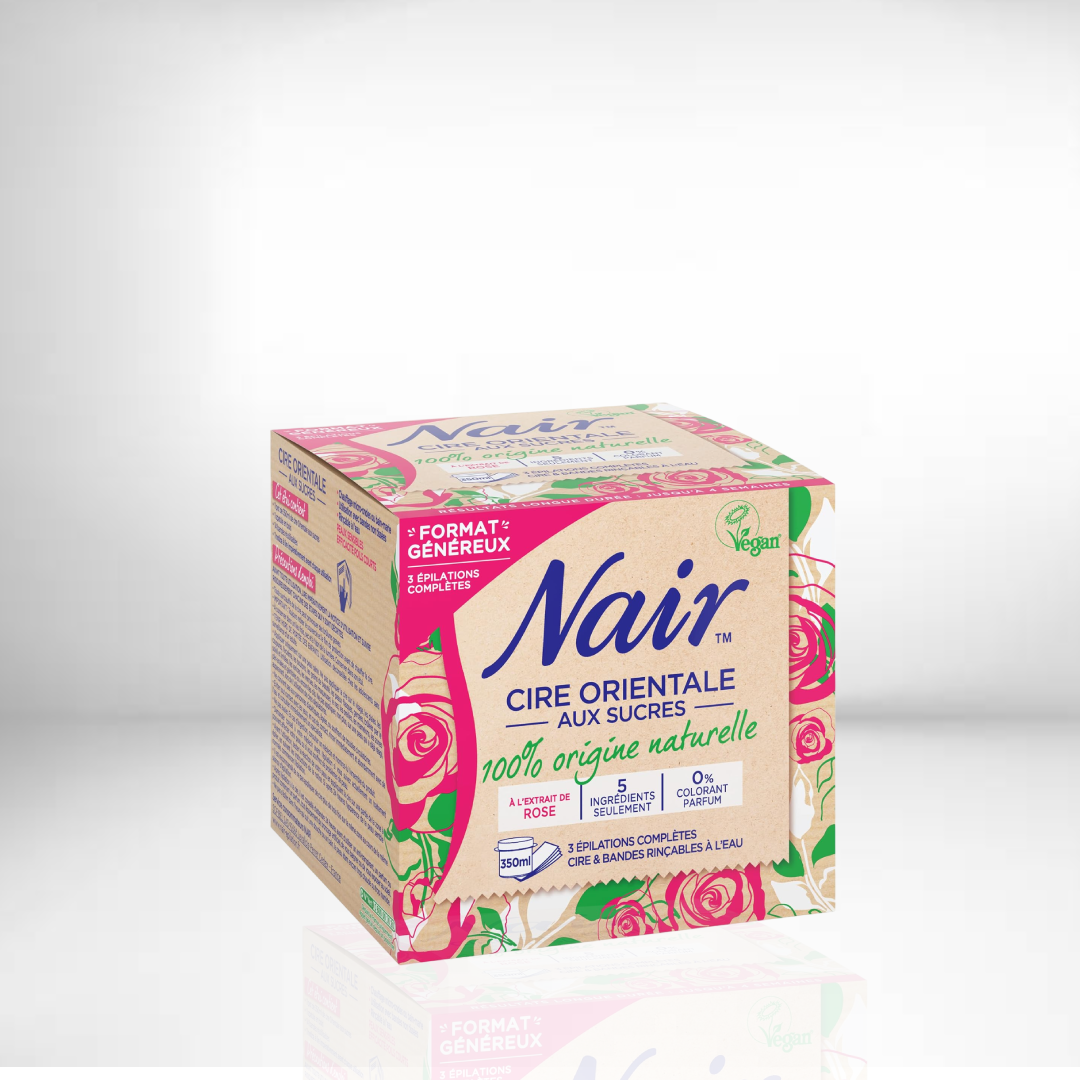 Cire orientale 100% naturelle et végétale à l'extrait de rose