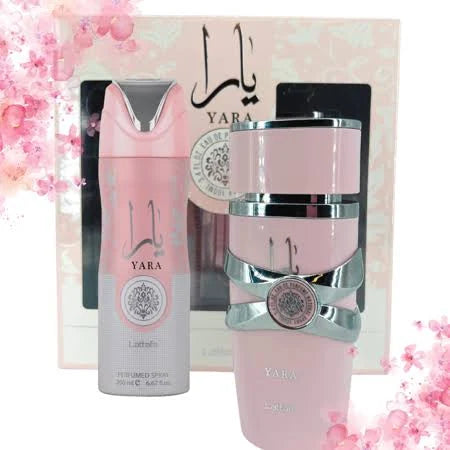 Coffret Yara Rose Lattafa Parfum 100ML et Déodorant 200ML